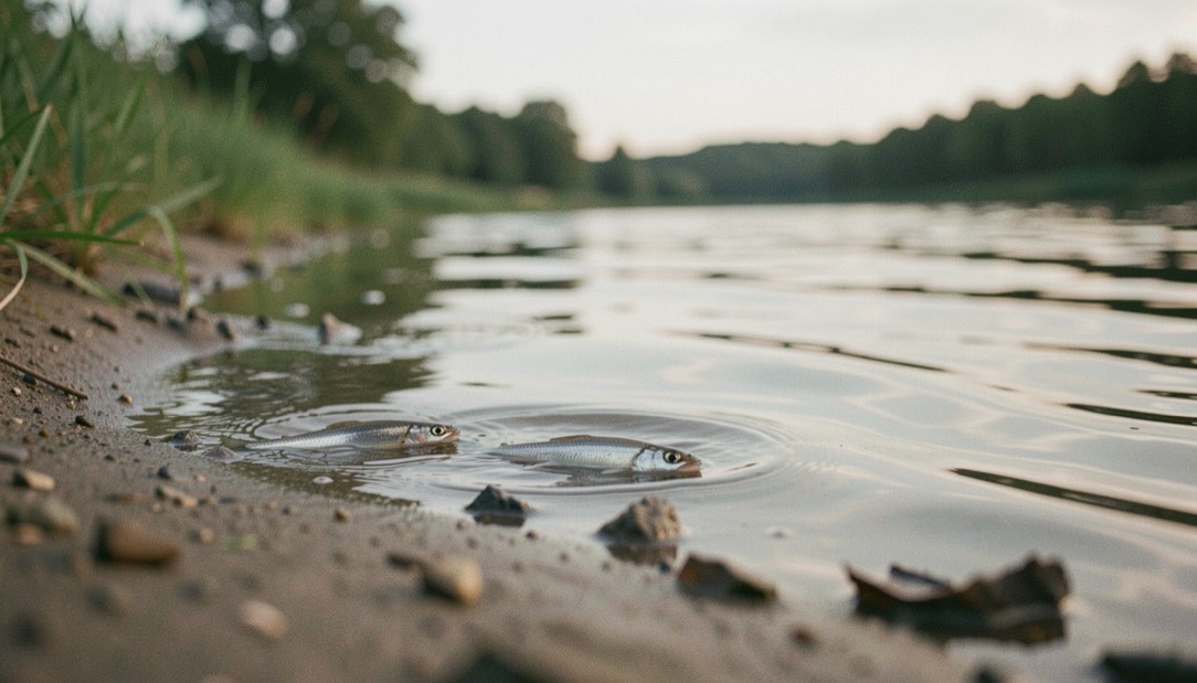 Widok małków nad wartą: kontakt i lokalizacja, z wyraźnym planem pierwszym, spokojnym światłem i krajobrazem bez napisów, znaków ani elementów interfejsu.
