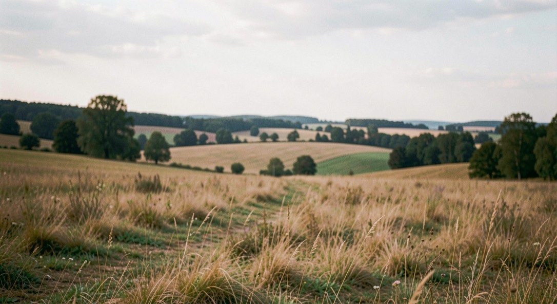 Widok warsztaty fotograficzne w małkowie, z wyraźnym planem pierwszym, spokojnym światłem i krajobrazem bez napisów, znaków ani elementów interfejsu.